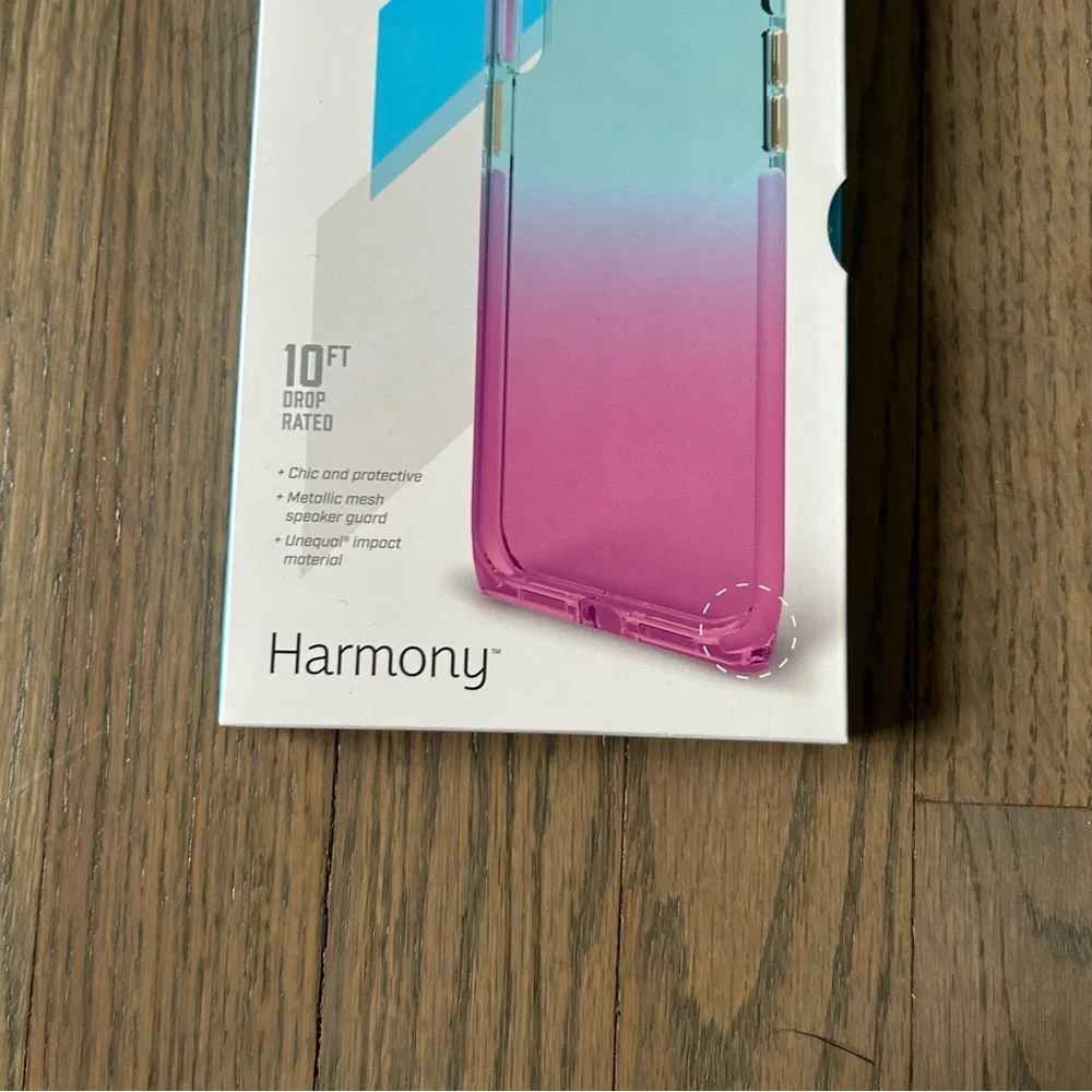 Bodyguardz harmony Ombré Blue Pink metallic buttons case iPhone XS Max - Picture 5 of 9